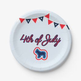Prato De Papel White E Azul Brancos E Azul 4 De Julho