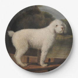 Prato De Papel White Poodle in a Punt (por George Stubbs)
