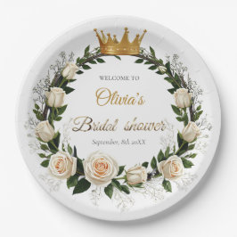 Prato De Papel White Roses & Baby’s Breath Bridal Shower