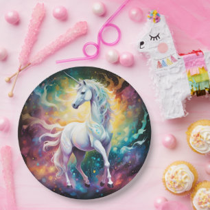 Prato De Papel White Wonder: O Unicórnio Espectral Branco