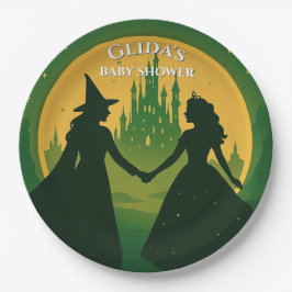 Prato De Papel Wicked Baby Shower Plates | Glinda & Elphaba Party