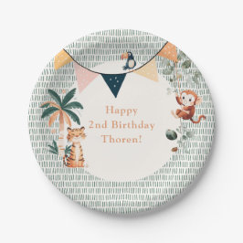 Prato De Papel Wild Jungle Theme Birthday Party