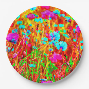 Prato De Papel Wild Meadow em Bloom Pop Art