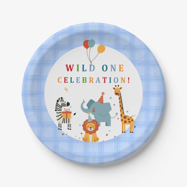Prato De Papel Wild One First Birthday (Frente)
