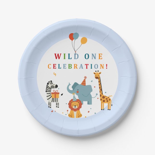 Prato De Papel Wild One First Birthday (Frente)