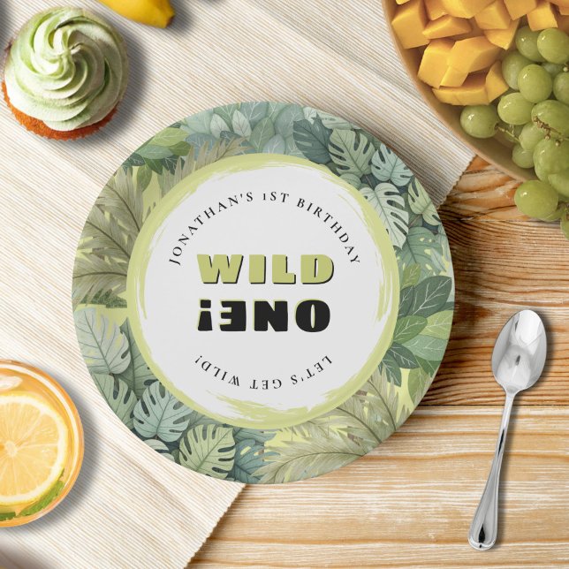 Prato De Papel Wild One Safari Birthday (Criador carregado)