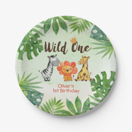Prato De Papel Wild One, Safari Birthday
