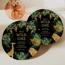 Wild One Safari Party Green Black