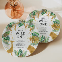 Wild One Safari Party Green Dourado