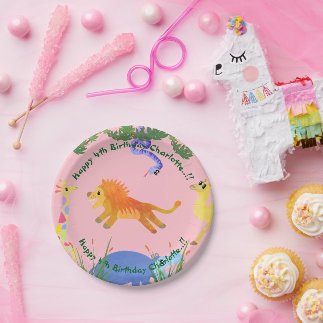 Prato De Papel Wild Safari Festa de aniversário (Festa)