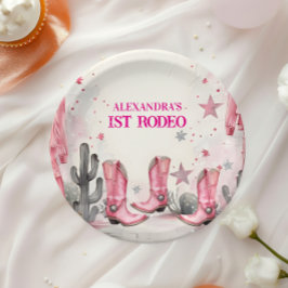 Prato De Papel Wild West 1st Rodeo Birthday