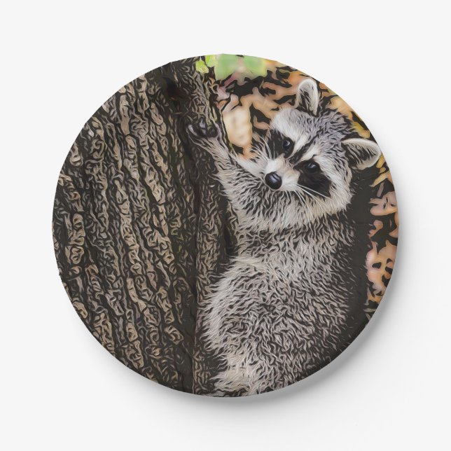 Prato De Papel Wilderness Wilderness Raccoon (Frente)