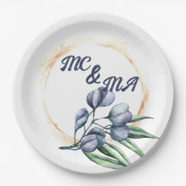 Prato De Papel Wildflower Harmony Custom Floral Party Plate