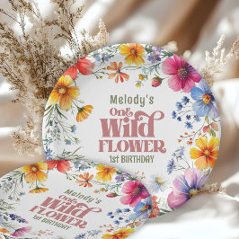Prato De Papel Wildflower Wild One 1st birthday