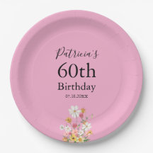 Wildflowers 60th Birthday Pink Party