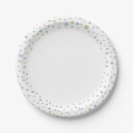 Prato De Papel William Confetti Watercolor Dots - Plata de Papel