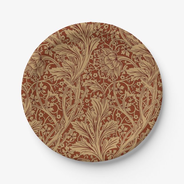 Prato De Papel William Morris Arcadia Floral Garden Flower (Frente)