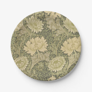 Prato De Papel William Morris Chrysanthemum Sage Flower