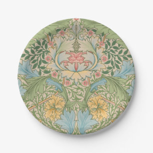 Prato De Papel William Morris Flor de Murta Floral Botânico