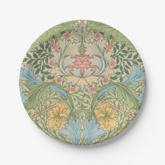 Prato De Papel William Morris Flor de Murta Floral Botânico