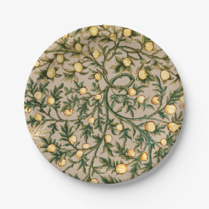 Prato De Papel William Morris Floral Frutas Jardim Flor Clássico