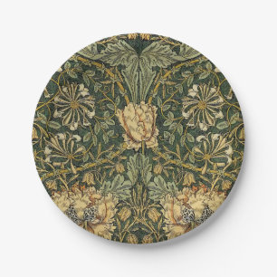 Prato De Papel William Morris Honeysuckle Green Floral