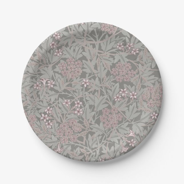 Prato De Papel William Morris Jasmine Flower Pattern (Frente)