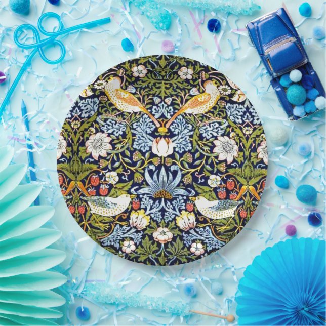 Prato De Papel William Morris - Ladrão de Morango  (Festa)