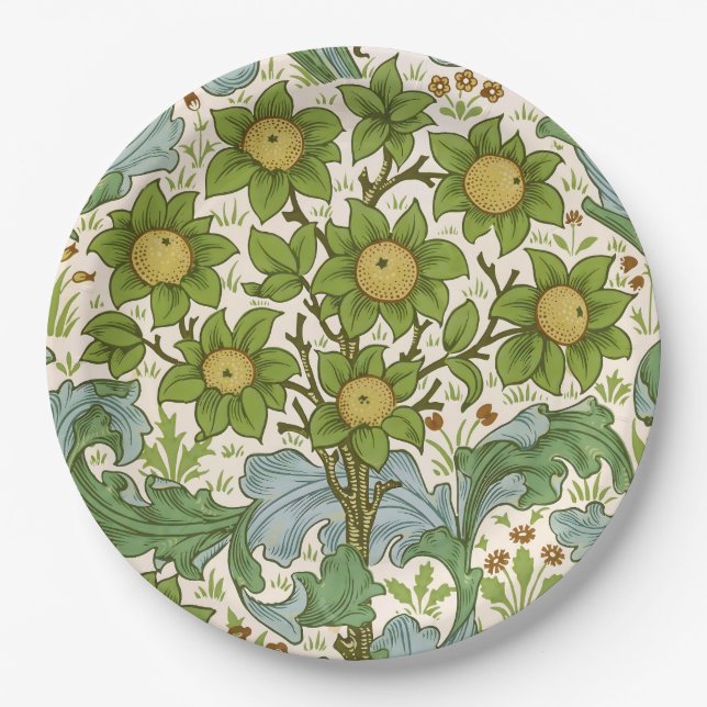Prato De Papel William Morris' Orchard Delight Art (Frente)
