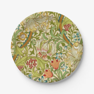 Prato De Papel William Morris Ouro Lily Vintage Pré-Raphaelite