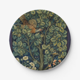 Prato De Papel William Morris Pheasant Bird Tree Woodland
