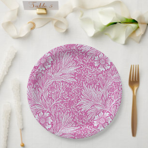 Prato De Papel William Morris - Pink Marigold - Bonito Floral