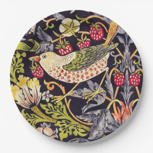 Prato De Papel William Morris Strawberry Thef Floral Art Nouveau