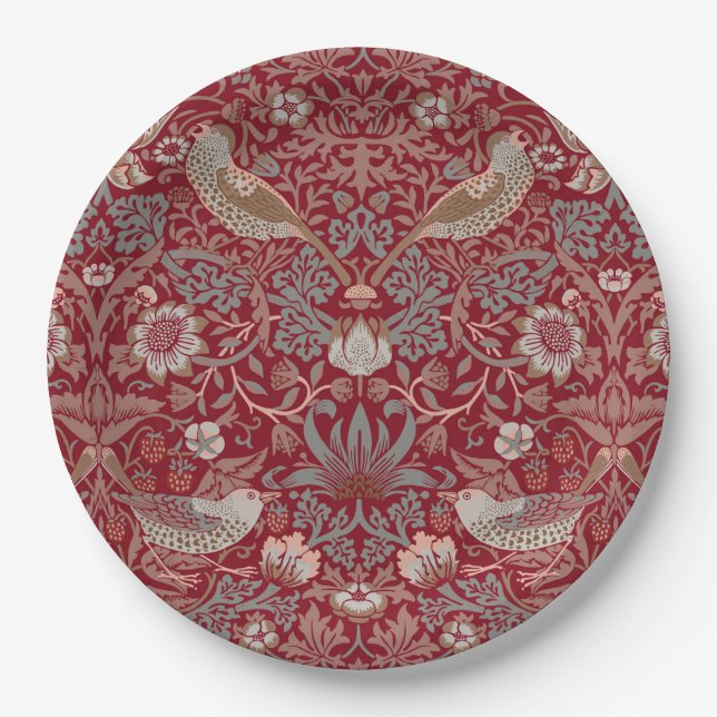 Prato De Papel William Morris Strawberry Thief Wrappaper (Frente)