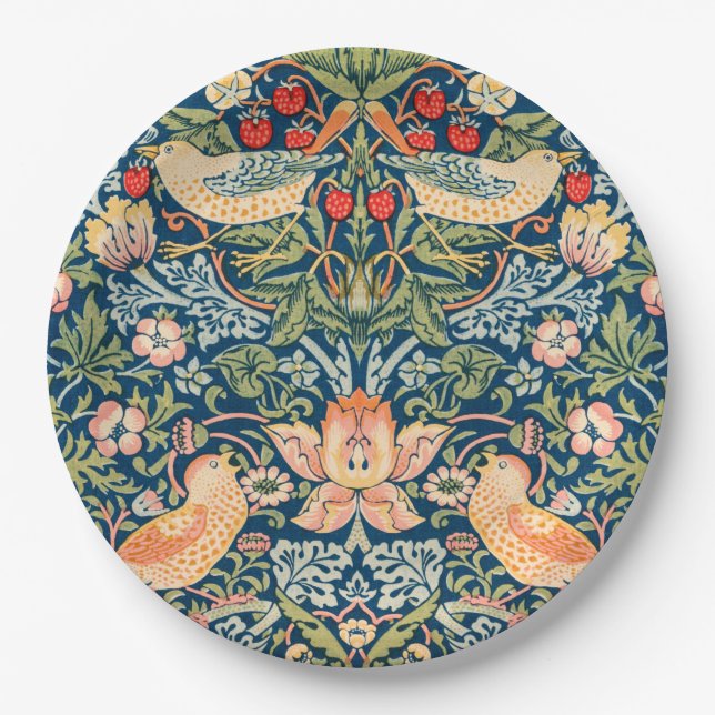 PRATO DE PAPEL: WILLIAM MORRIS: STRAWBERRY THIEVES (Frente)