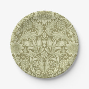 Prato De Papel William Morris Sunflower Green Flower