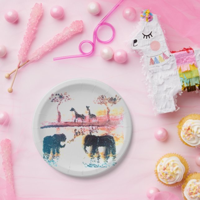 Prato De Papel Willife Art African Sunset (Festa)