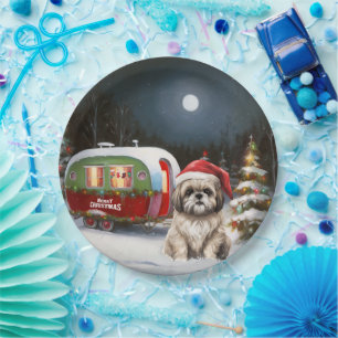 Prato De Papel Winter Havanese Caravan Christmas Adventure
