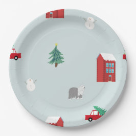 Prato De Papel Winter Village