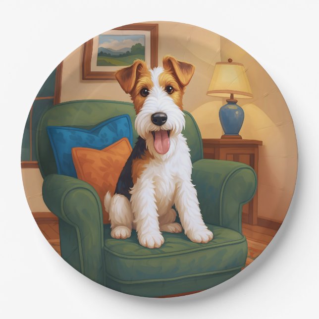 Prato De Papel Wire Fox Terrier - This Seat's Taken (Frente)