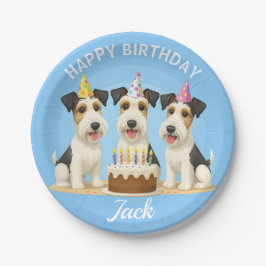 Prato De Papel Wire Hair Fox Terriers Birthday Party