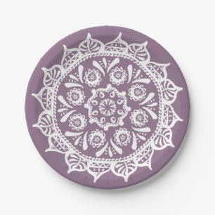 Prato De Papel Wisteria Mandala