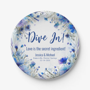 Prato De Papel 💍 Witty Cornflower e Elegância Lavanda