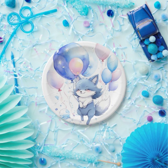 Prato De Papel Wolf Birthday (Festa)