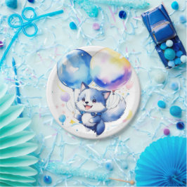 Prato De Papel Wolf Birthday