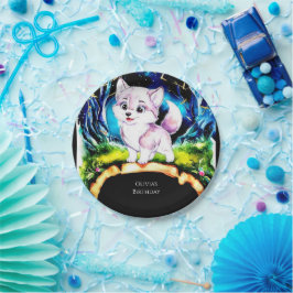 Prato De Papel Wolf Birthday Simplificável