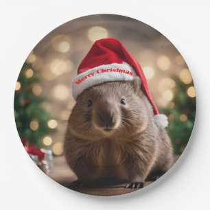 Prato De Papel "Wombat Wonderland: A Cozy Christmas Eve"