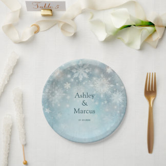 Prato De Papel Wonderland Snowflake Wedke