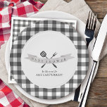 Prato De Papel Xadrez churrasco Chá de fraldas Tipografia Vintage<br><div class="desc">Placas de Chá de fraldas de churrasco em cinzas neutras em relação ao gênero e brancas. O modelo tem uma redação perfeitamente editável e os elementos design são perfeitos para um chá de fraldas de Churrasco, chá de fraldas de quintal, piquenique externo, etc. Esta charmosa design tem tipografia vintage e...</div>