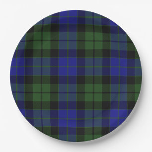 Prato De Papel Xadrez do Clã Tartan da Escócia MacKay Verde
